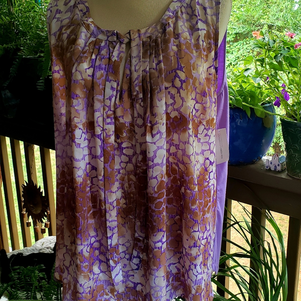 New York & Company NWT xl sleeveless blouse /  matching pants in my closet too!